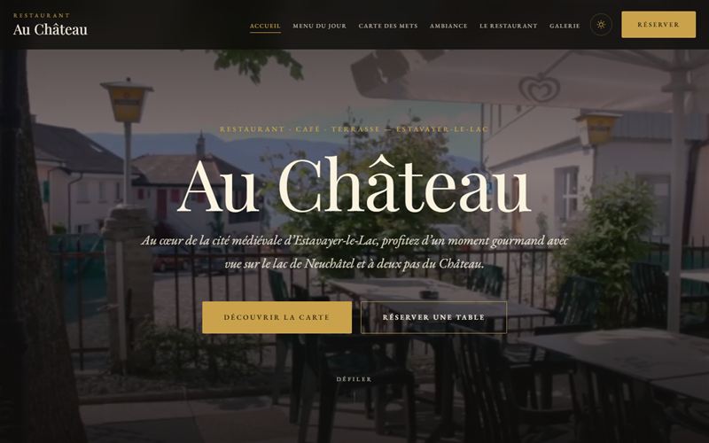 Site web Au Château réalisé par StudioWeb