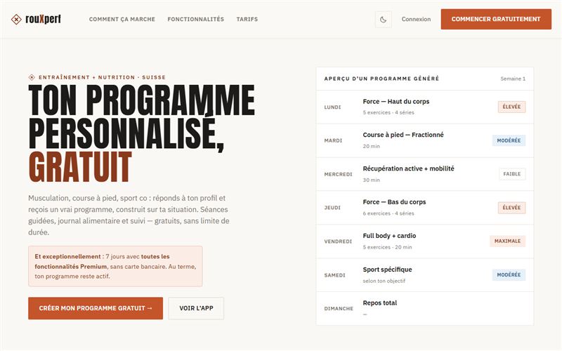 Site web Rouxperf réalisé par StudioWeb